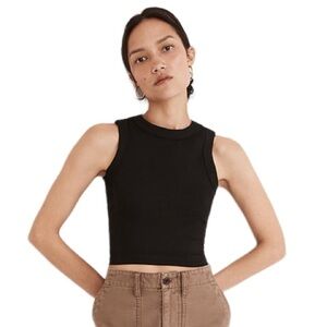 Abs allen schwartz black cropped top size medium